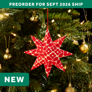 8-Point Star Jute Paper Ornament