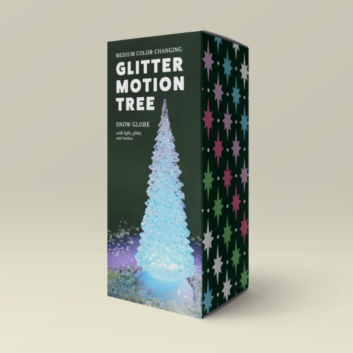wholesale holiday decor - snow globe tree with on trend packaging