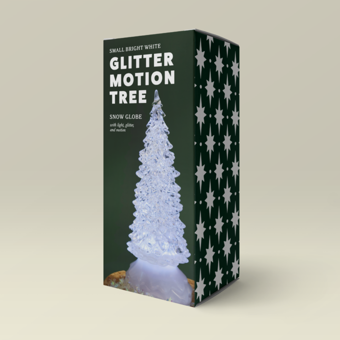 wholesale holiday decor - snow globe tree with on trend packaging