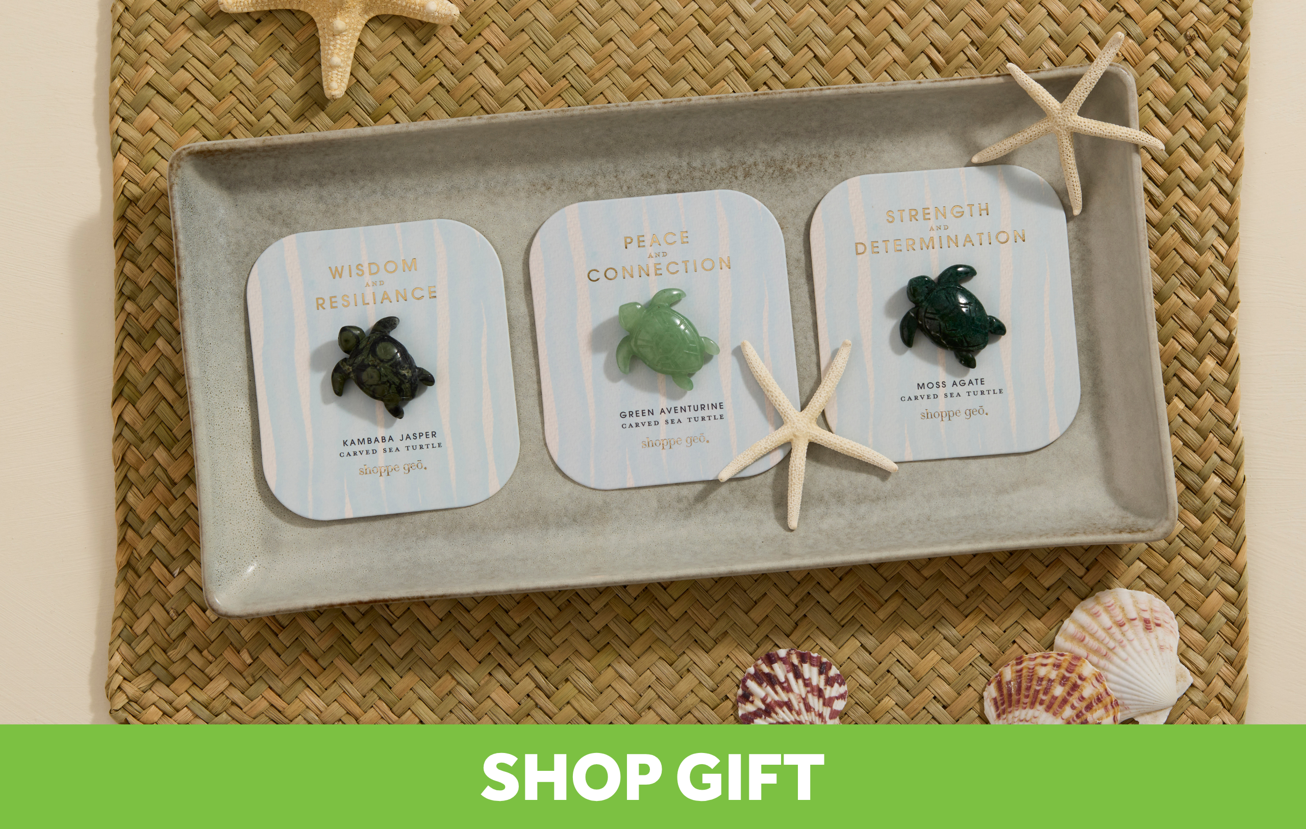 wholesale gifts and souvenirs and impulse items - 3 carved crystal turtles