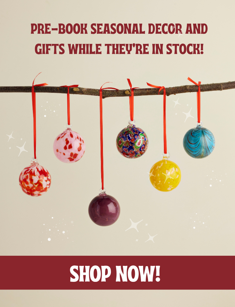 wholesale blown glass christmas ornaments - prebook seasonal decor and gifts while theyre in stock