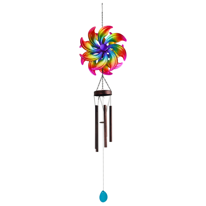wholesale rainbow spinner windchime for gardens